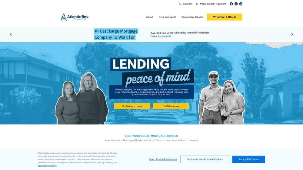 Screenshot of Atlantic Bay Mortgage Group website